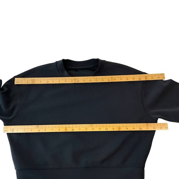 Lululemon Perfectly Oversized Cropped Crew Softstreme Black Womens 2 Sweatshirt - Picture 6 of 9